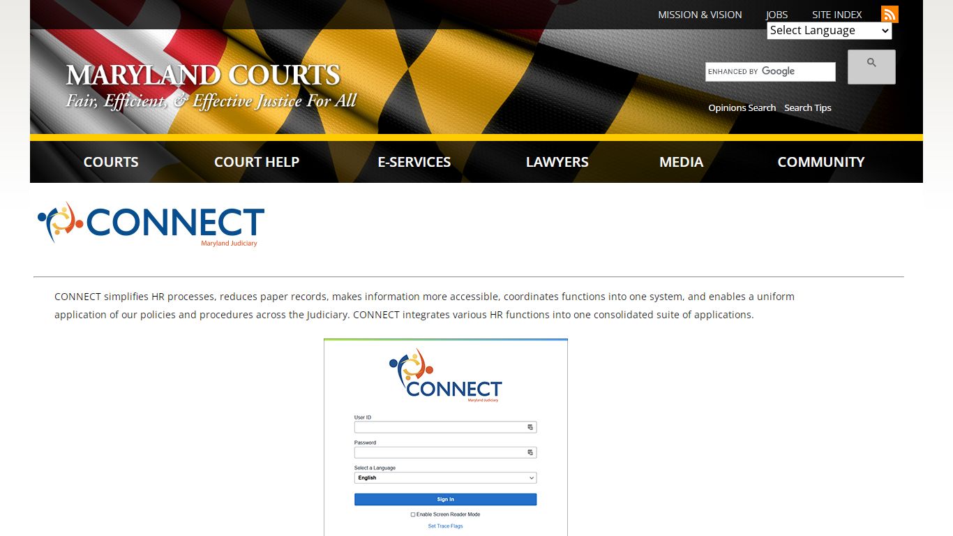 Connect | Maryland Courts